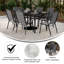Aundreia 7-Piece Stackable Patio Dining Set with Glass Top Table-980595070