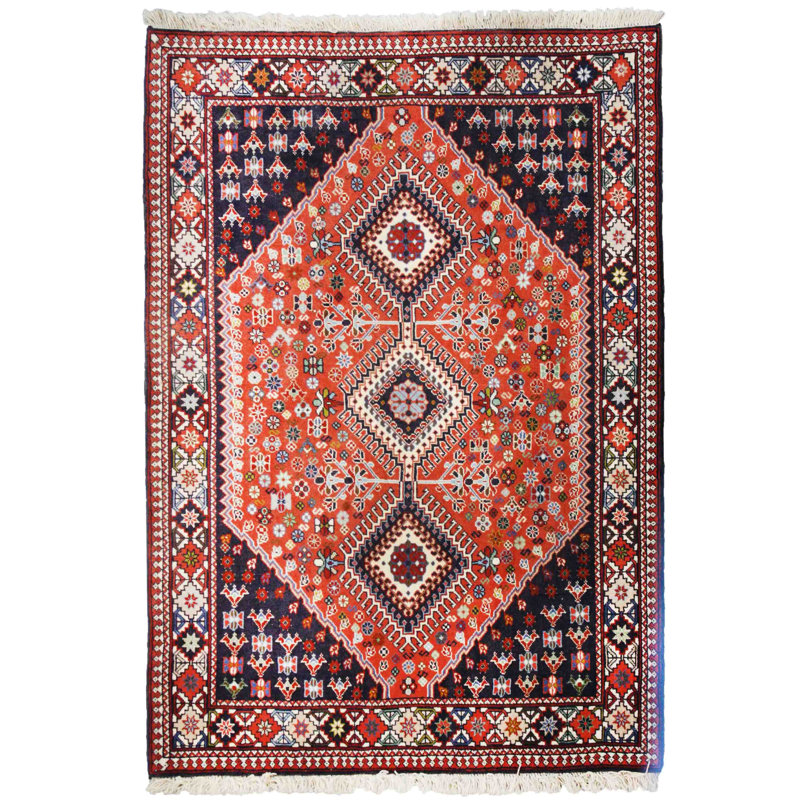 Aikeem Geometric Hand Woven 105cm X 154cm Area Rug