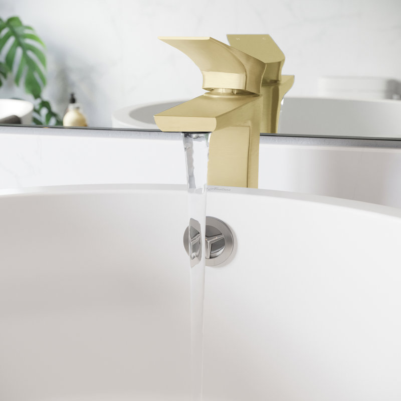 Monaco Single Hole, Single-Handle, High Arc Bathroom Faucet, Brushed Gold