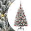 Artificial Christmas Tree Green and White PVC and Metal-701228851