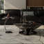 Round marble stainless steel coffee table-110404159