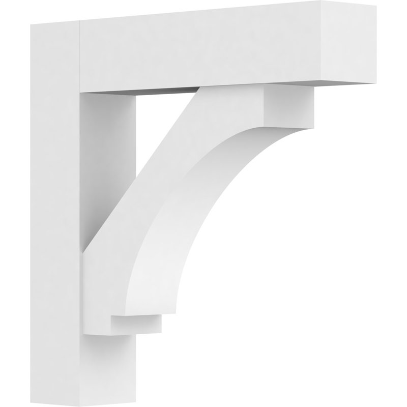 Support standard en PVC de qualité architecturale avec extrémités en bloc, H 24 po x l 5 po x P 24 po