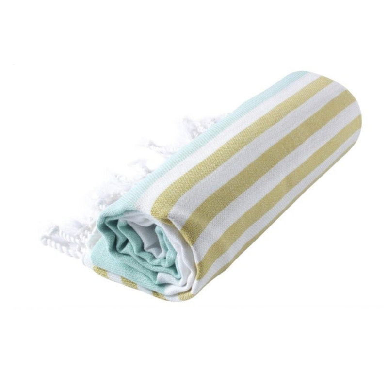 Mahika Turkish Cotton Lightweight Beach Towel, Aquamarine