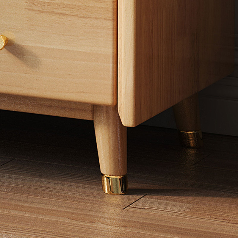 Armoire d'appoint simple de style nordique rétro, Brun orangé