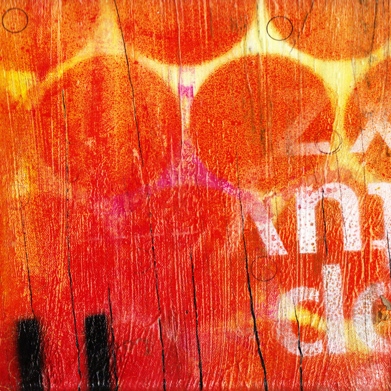 Orange, H 20 po x l 20 po, Non, Toile tendue