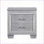 Table de chevet 2 tiroirs Glam Silver-549838634
