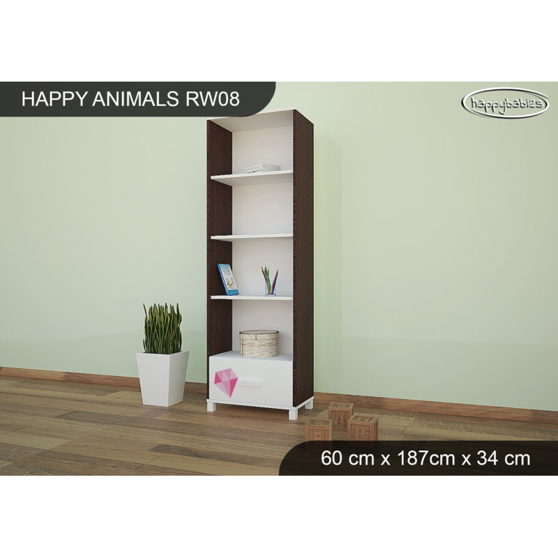 187cm H X 60cm W Cube Unit Kids Bookcase, Wenge Chestnut