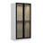 Modern Wardrobe with Black and White Design, 100% Melamine Coated Particle Board, 35.4 x 74.8 x 20.5 inches | Durable and Stylish Storage Solution for Bedroom or Closet | Sleek and Functional Design-795203197-795203195
