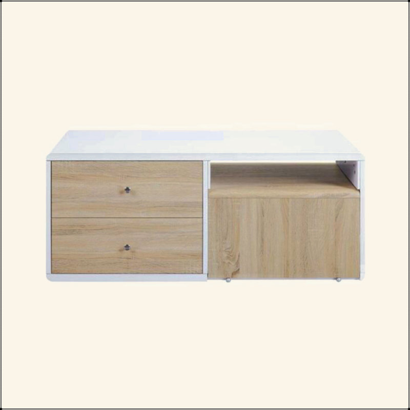 Rectangular Coffee Table With Pull-Out Table