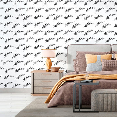 Rouleau de papier peint adhésif lisse L 8,5 pi x l 24 po Therrell