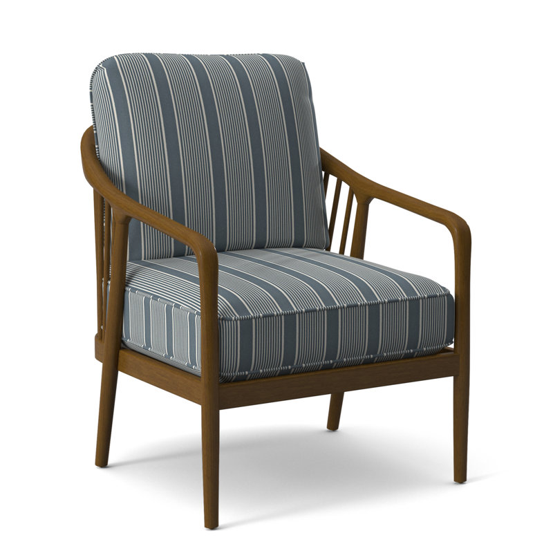 Fauteuil l 23 po Guinevere, La Havane, Tissu écossais neutre Performance 0121-93