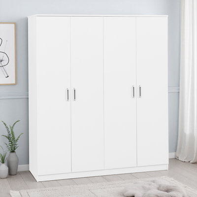 Tarves 4 Door Manufactured Wood Wardrobe