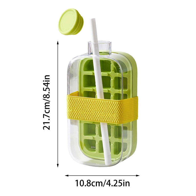 Machine à glaçons portable avec paille et glace rapide pour boissons fraîches, de profondeur