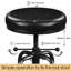 Upholstered Counter Stool with Metal Frame-1290382718