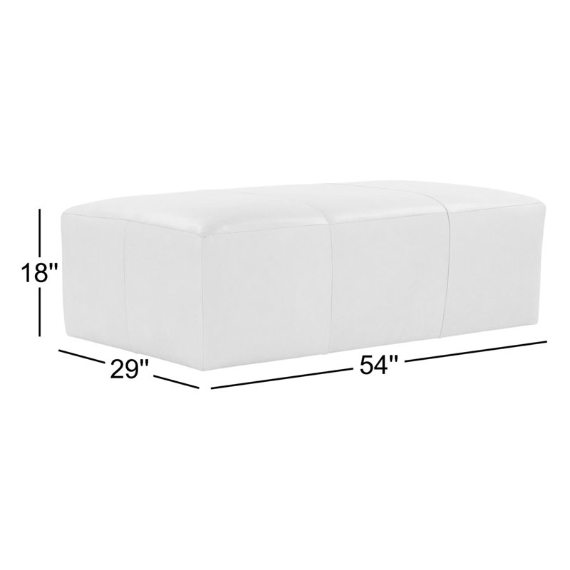 Macon Leather Ottoman, Putty (KL207-75)