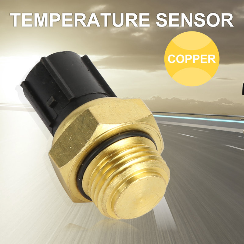 Temperature Sensor Anti-corrosion Easy Installation Copper 37760-P00-003 37760-P00-004 37760-PHM-004A Radiator Coolant Fan Temperature Sensor for Acura