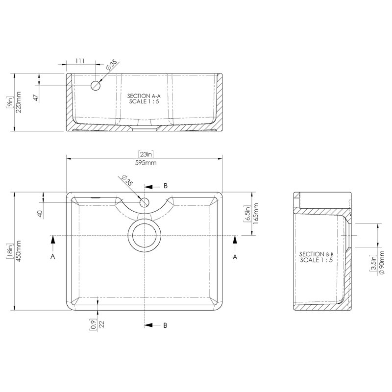 Single Bowl Belfast Kitchen Sink