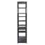 Daren 71" x 71" Metal Bookcase, Black