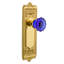Egg & Dart Plate with Crystal Cobalt Door Knob-1301357084