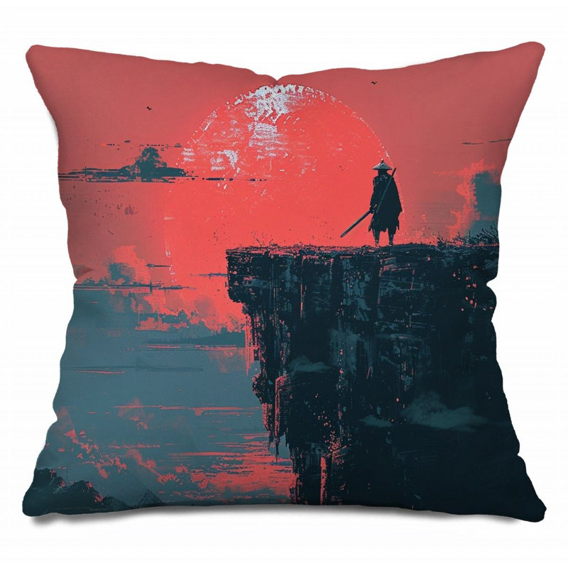 Coussin Trendy, Rose / gris / noir, H 16 po x l 16 po