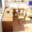 Bureau rectangulaire brun en bois massif-1362517475