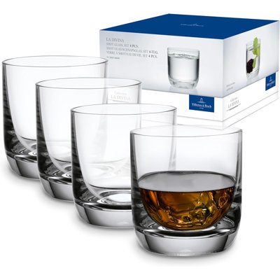 Ensemble de 4 verres à liqueur Villeroy & Boch La Divina, stable, va au lave-vaisselle, 2 po, verre