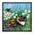 Toile encadrée de bois rustique foncé