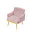 Fauteuil en velours rose avec pieds en métal