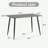 Lorino Industrial Style Rectangular Gray Wood Grain Table With MDF Tabletop And Black Iron Legs, Suitable For Kitchens, Restaurants, And Living Rooms