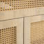 Meuble-lavabo de 30 pouces: portes en rotin tissé à la main, pieds en bois massif et lavabo en résine