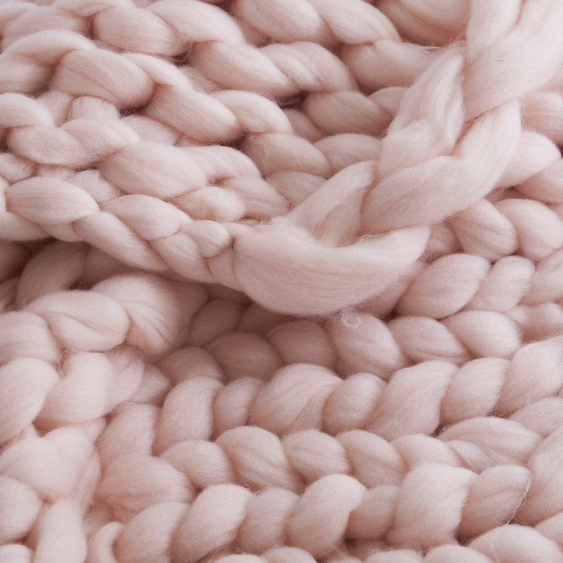 Jeté Boho Chunky Knit, Rose