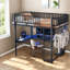 Lits multifonctionnels avec rangement, mezzanine entièrement en métal, maison compacte moderne