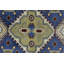 Tapis de couloir oriental bleu en laine noué à la main 2 pi 7 po x 8 pi Pinaud