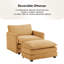 Fauteuil en velours côtelé avec repose-pieds Redenius-91901461