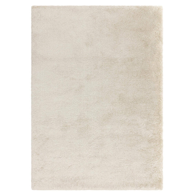 Taiwo Shaggy Ivory Area Rug, Rectangle 120 x 170 cm