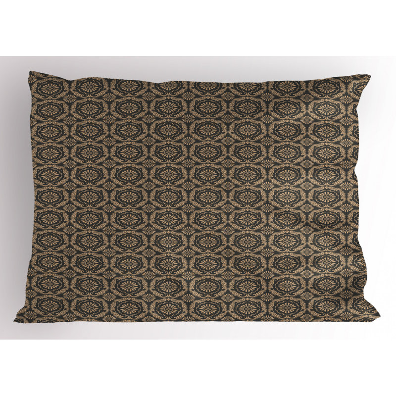 Classical Polyester Floral Sham Set, King