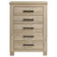 Commode de chambre 5 tiroirs Sansome