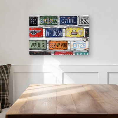 Number Plates - Man Cave Car Metal Print for Home Decor