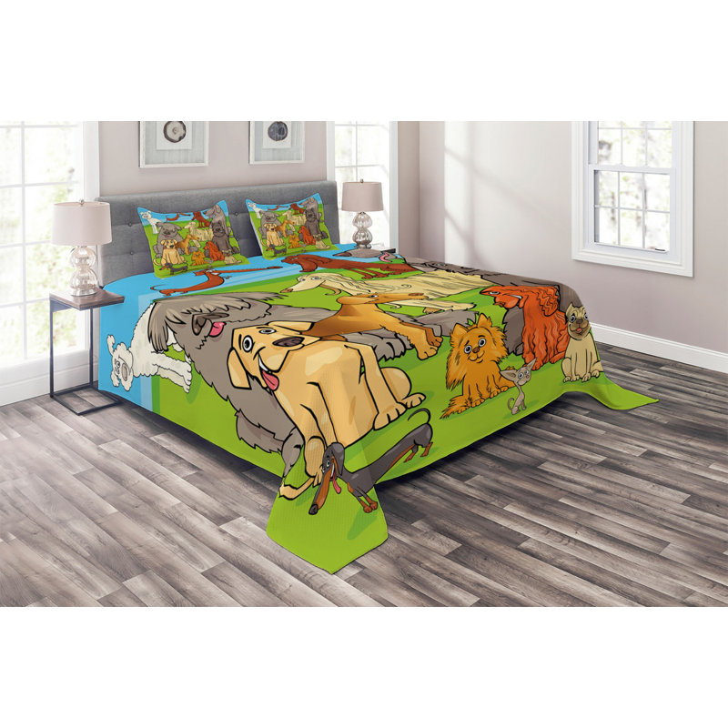 Polyester Coverlet, King Bedspread + 2 Shams