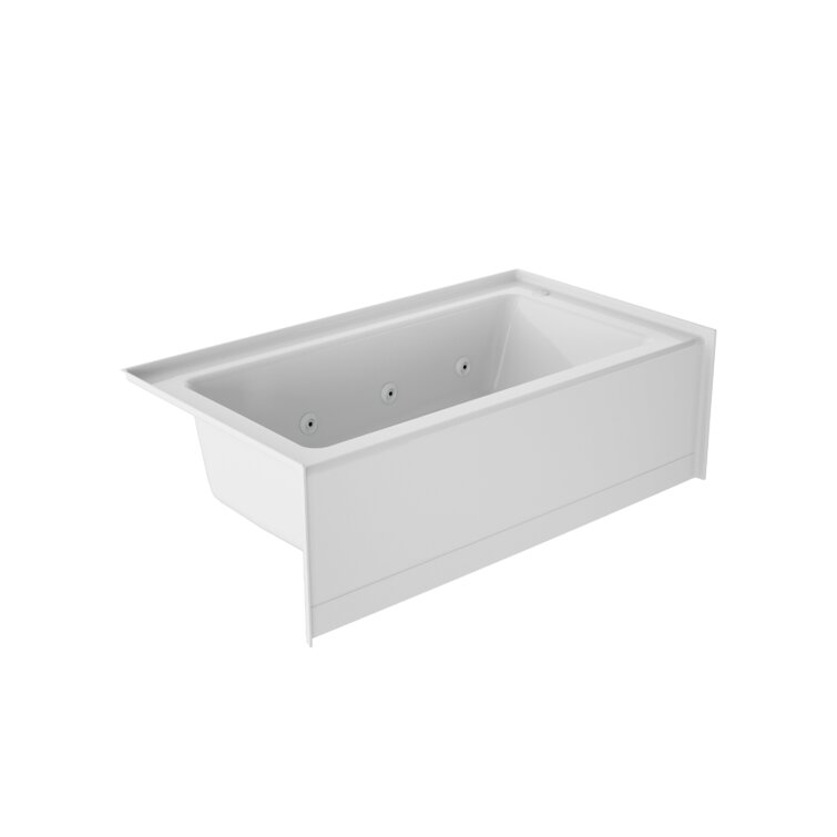 Jacuzzi PROJECTA 60 in. x 36 in. Acrylic Rectangular Drop-In Whirlpool Bathtub in White