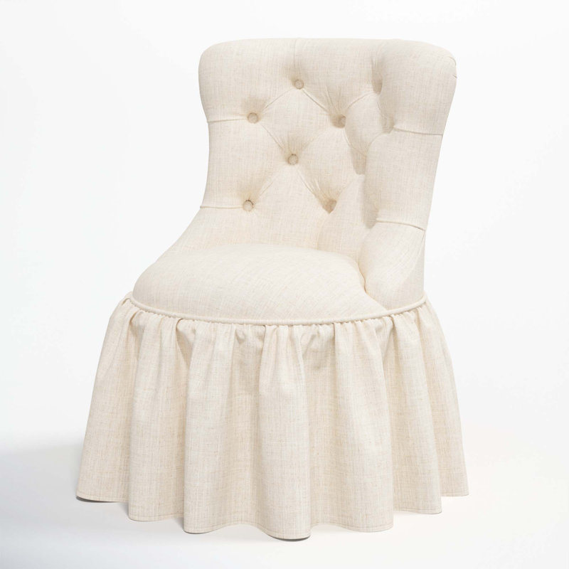 Chaise d'appoint Minnie, Lin classique talc