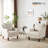 29"W T-Cushion Polyester Solid Wood Small Bedroom Chairs Mid Century Modern Accent Chair -111518317