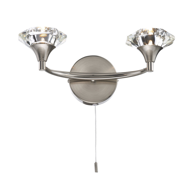 Greenhaw Armed Sconce, Satin Chrome
