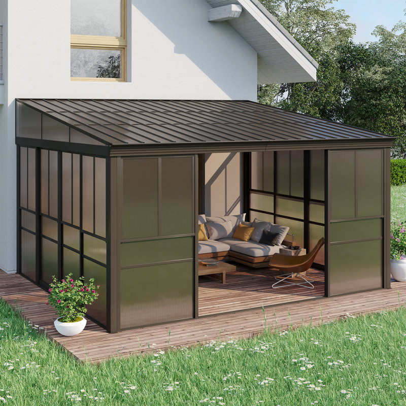 12 Ft. W X 14 Ft. D  Patio Gazebo, Wall Mounted Gazebo