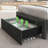 LED Bed Frame with 2 Drawers Pockets and Upholstered Wingback Headboard-74042680-99234380