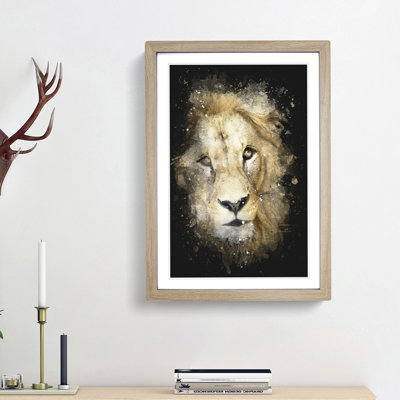 The Face of a Lion - Picture Frame Graphic Art Print