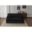 Lit double en velours côtelé noir, chaise modulaire modulaire, sans assemblage, idéale pour les petits espaces, 2 sièges, chaise longue spacieuse, canapé-lit, noir, salon, siège-1759817677