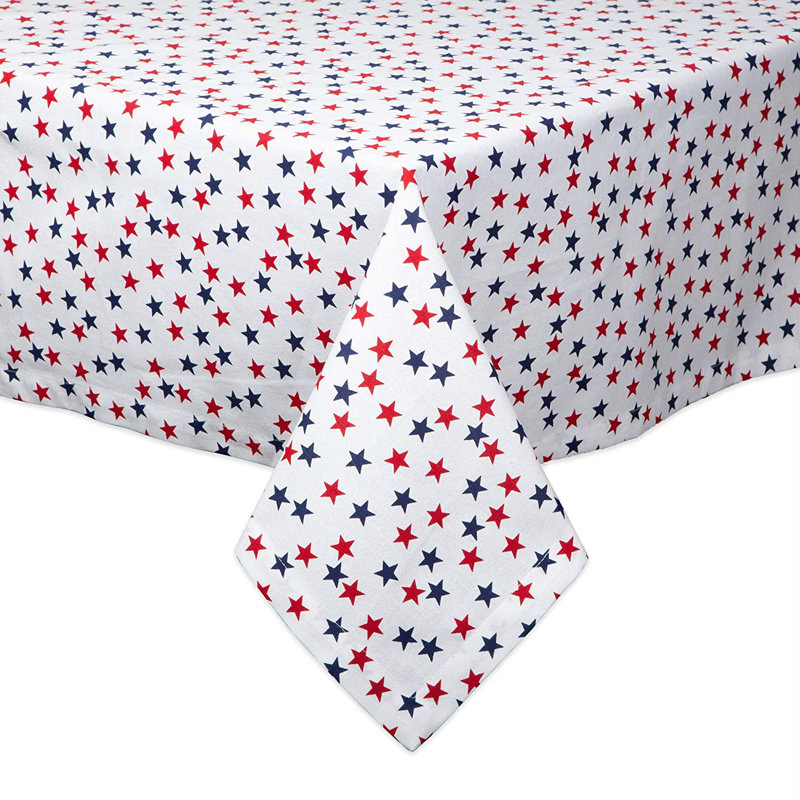 Americana Stars Printed Tablecloth, 84" L x 60" W