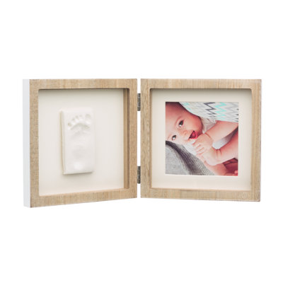 Beige Wood Embossed Picture Frame with Mat