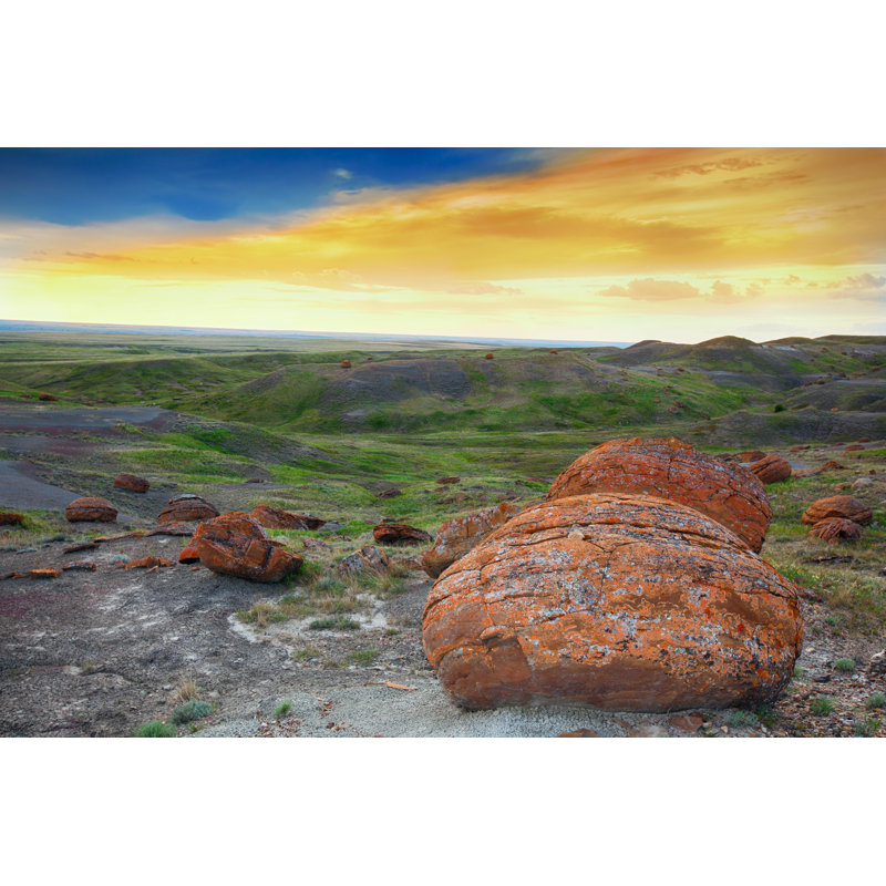 Eshelman Red Rock Coulee Evening - Wrapped Canvas Print, 61cm H x 91cm W x 3.8cm D
